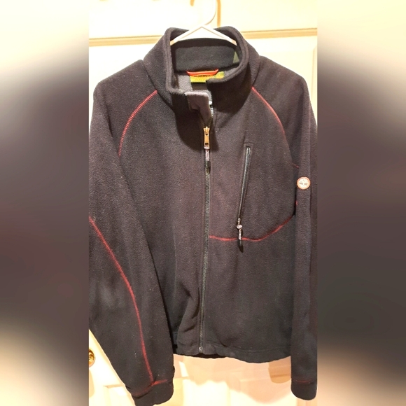 Timberland Black Fleece Zip-Up Lightweight Jacket size Medium - Picture 9 of 12